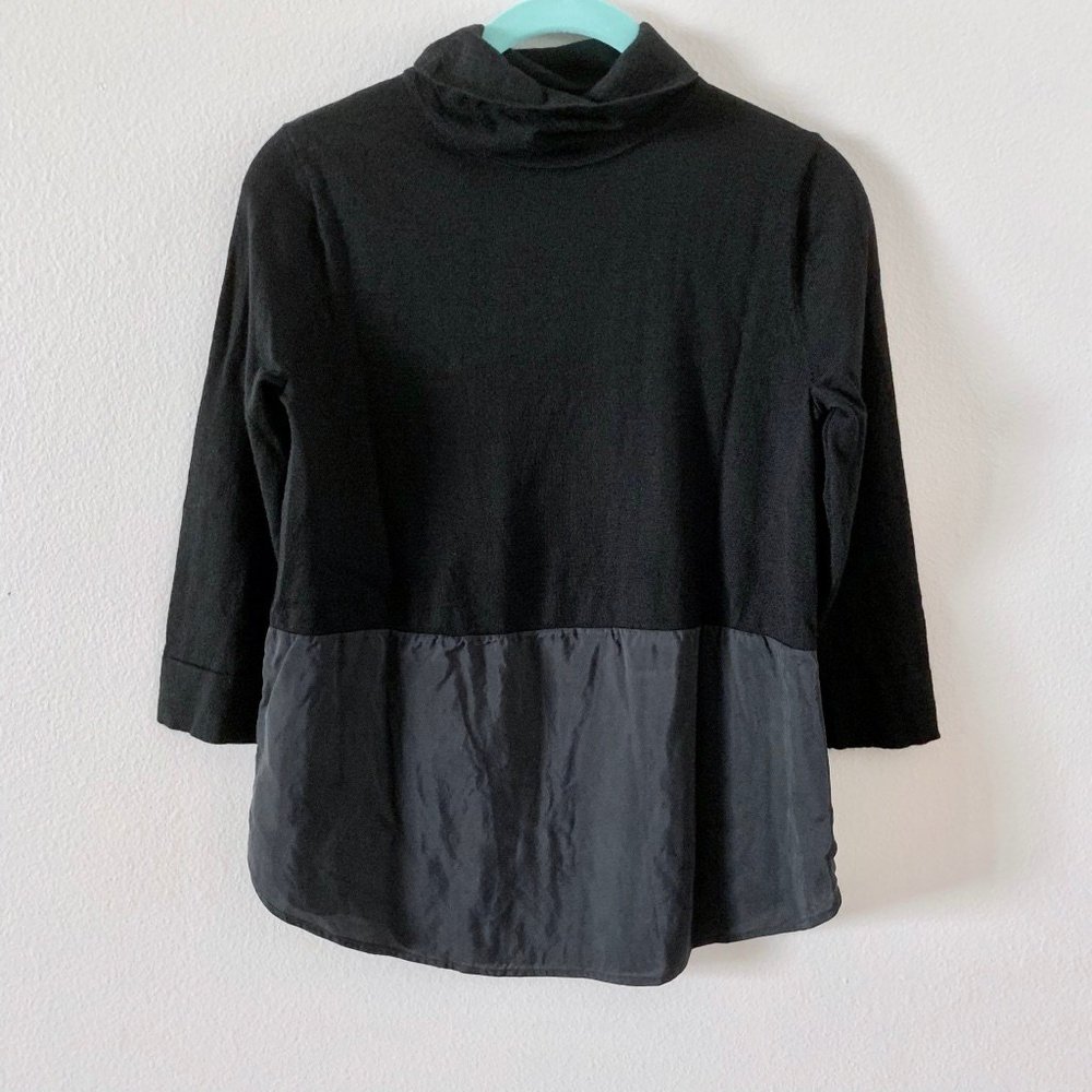COS Black Wool Turtleneck Sweater